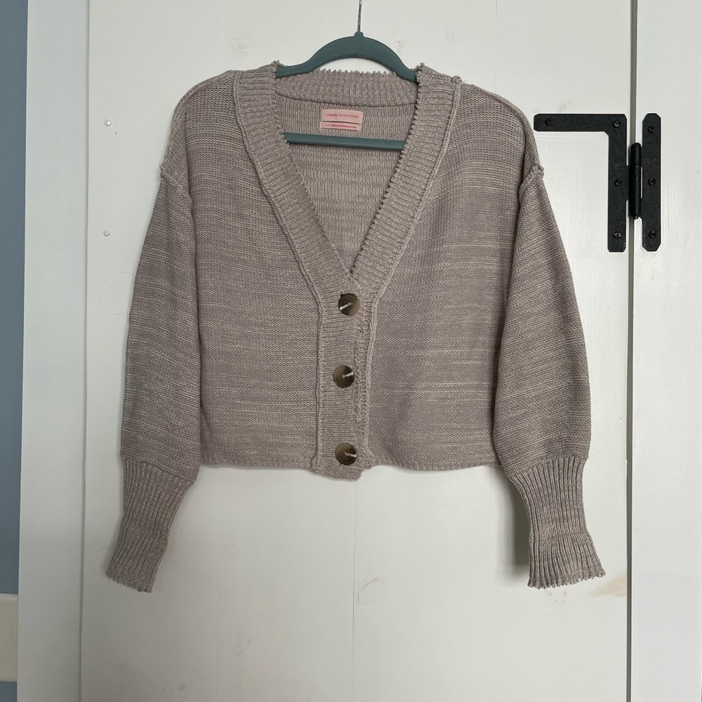 Urban Outfitters gray, cropped cardigan. Size S.